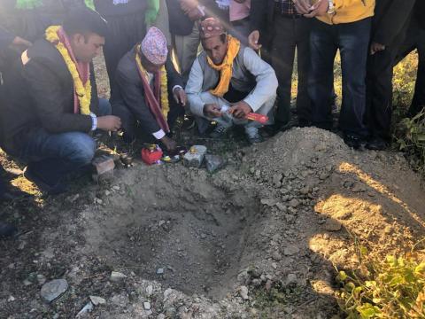 चिशंखुगढी गाउँपालिका-२, पोखरेमा पाँच सैयाको अस्पताल निर्माणार्थ शिलान्यास कार्यक्रम